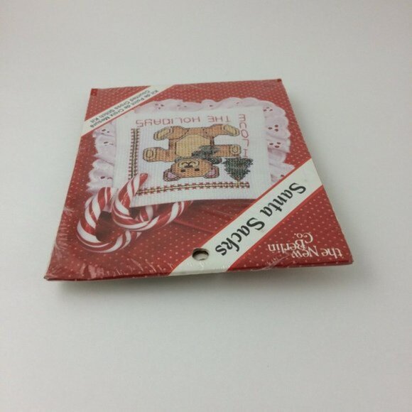 Santa Sacks New Berlin Cross Stitch Kit 3142 Sealed Teddy Bear Christmas Holiday - Picture 5 of 12